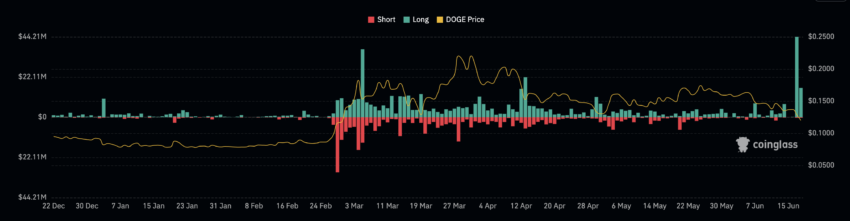 Dogecoin rising liquidations