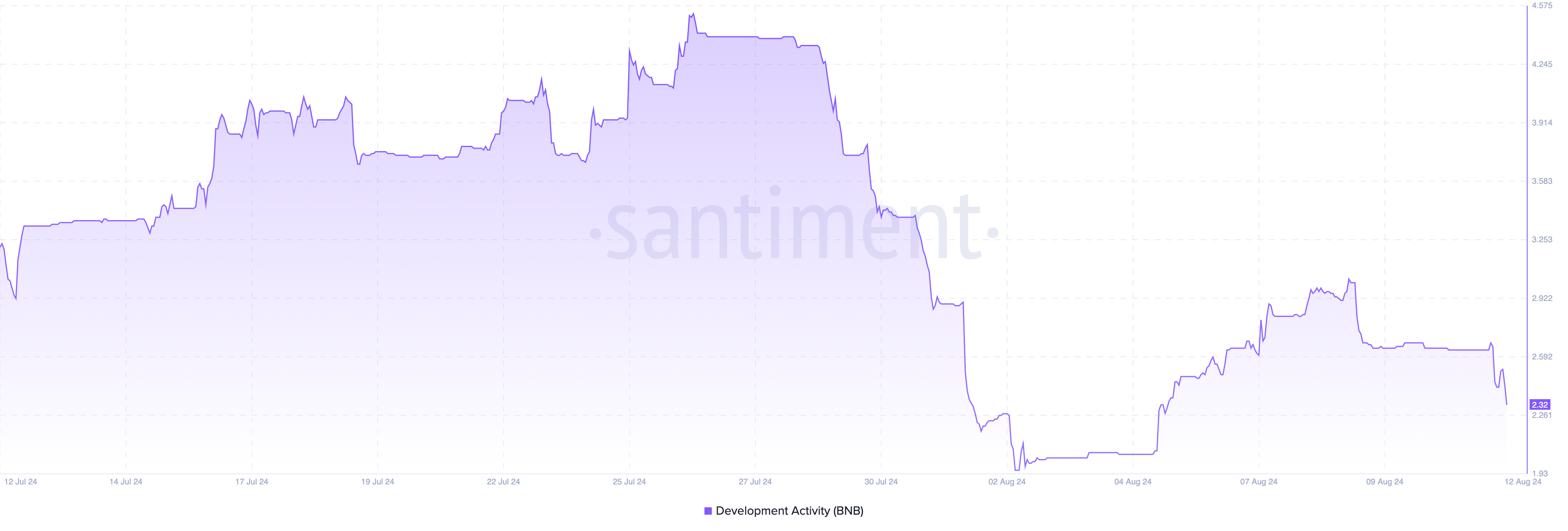 Binance Coin Development Activity. 