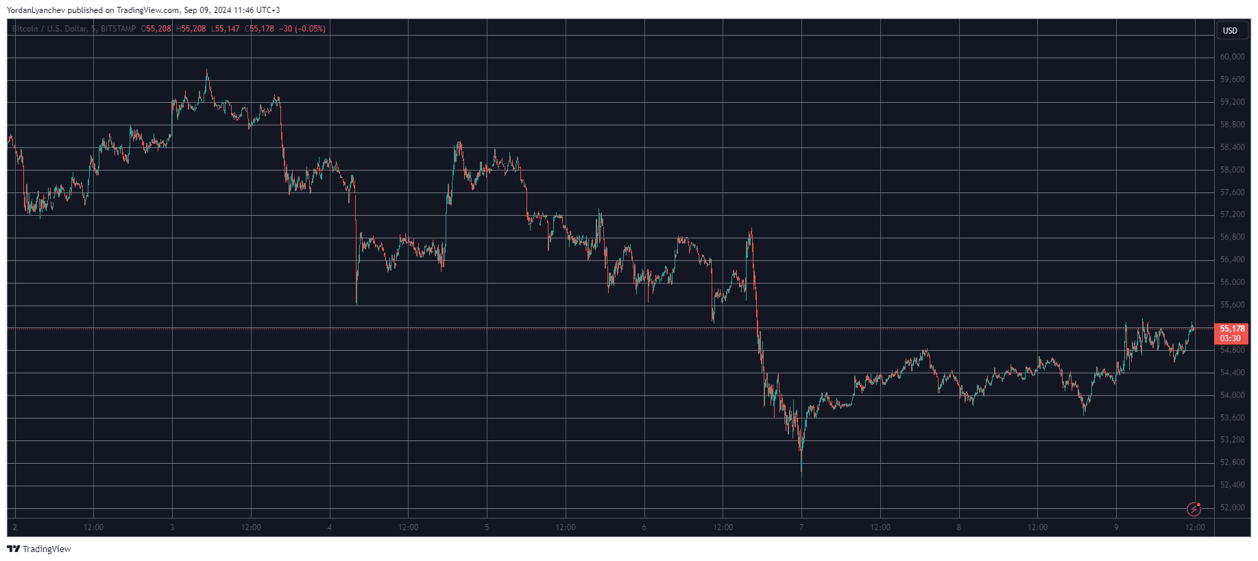 Bitcoin/Price/Chart 09.09.2024. Source: TradingView