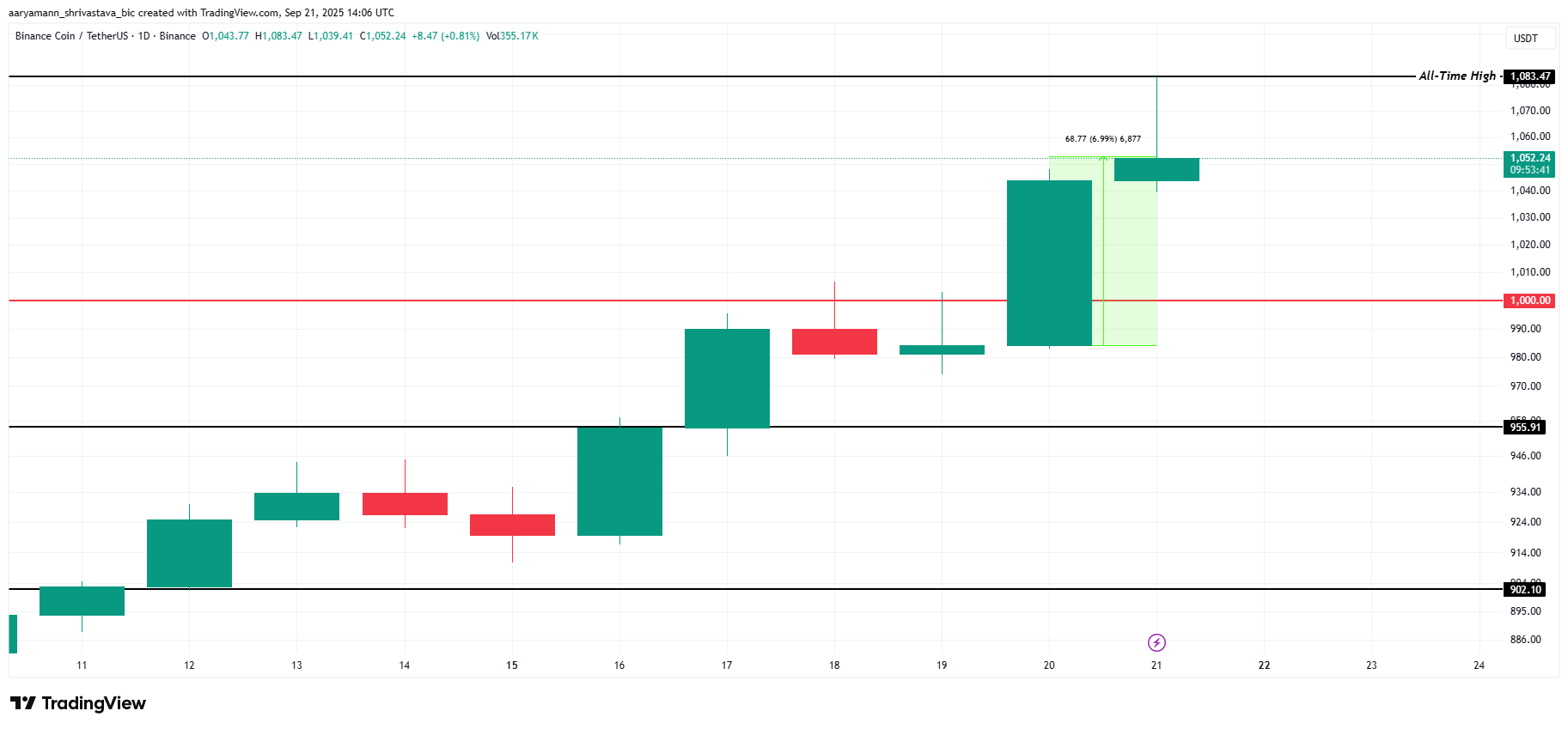 BNB Price Analysis.