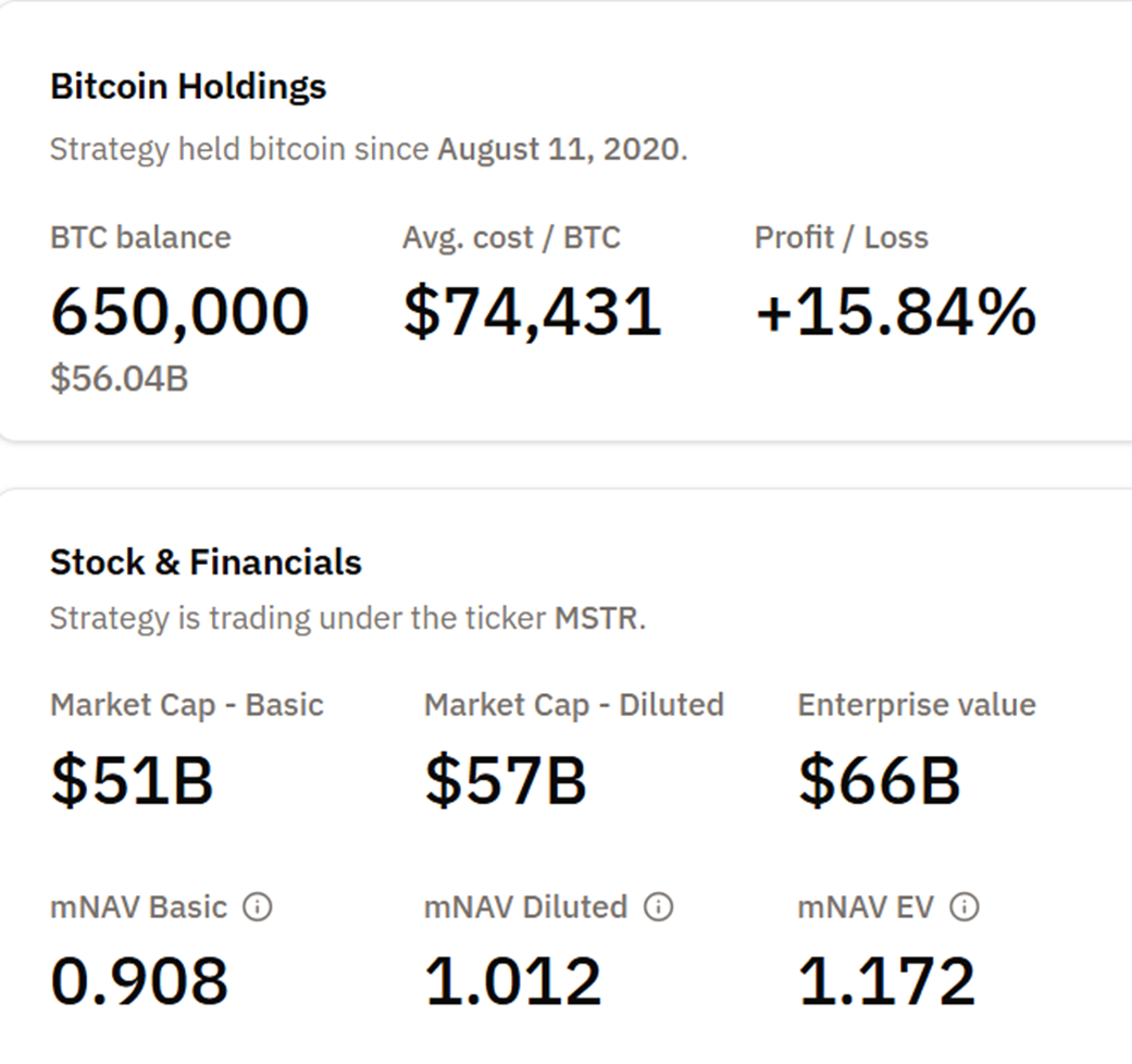 Strategy BTC Data
