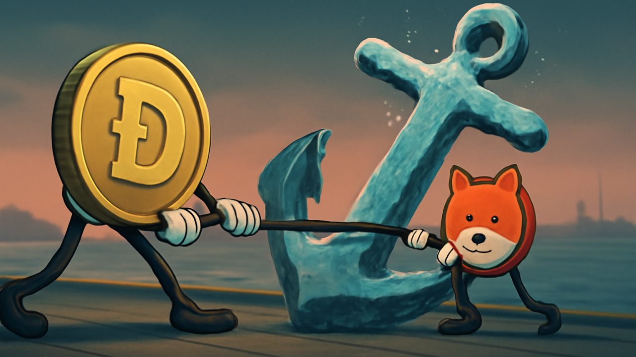 Risk-off anchor drags meme majors