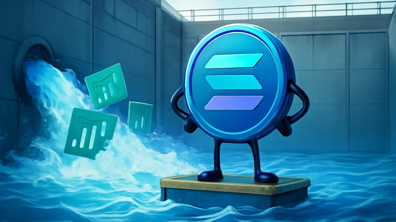 SOL rising in a liquidity lock — tokenized stocks fill the chamber